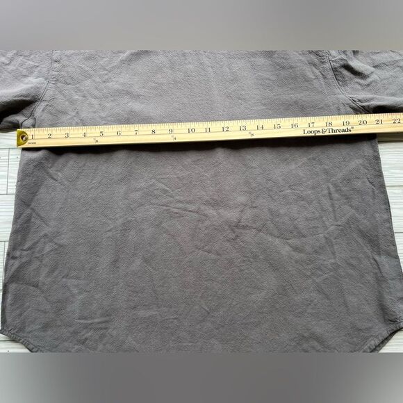 Sea Breeze Women Gray Shirt, 100% Cotton, Made in USA, Resortwear, Coastal Vibes - Picture 4 of 5